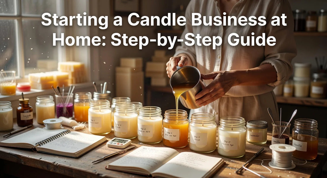 Professional header image for step-by-step guide: Starting a Candle Business at Home: Step-by-Step Guide