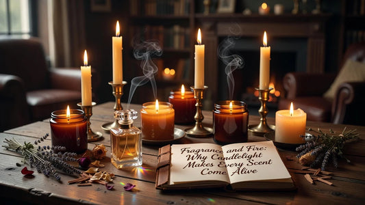 Professional header image for list-based article: Fragrance and Fire: Why Candlelight Makes Every Scent Com...