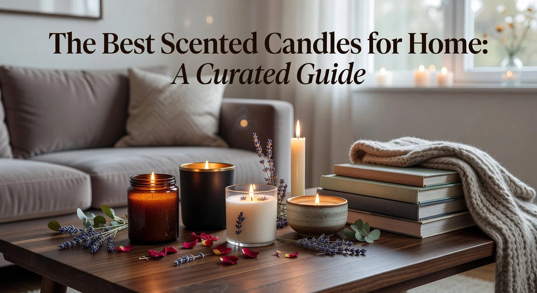 Professional header image for list-based article: The Best Scented Candles for Home: A Curated Guide