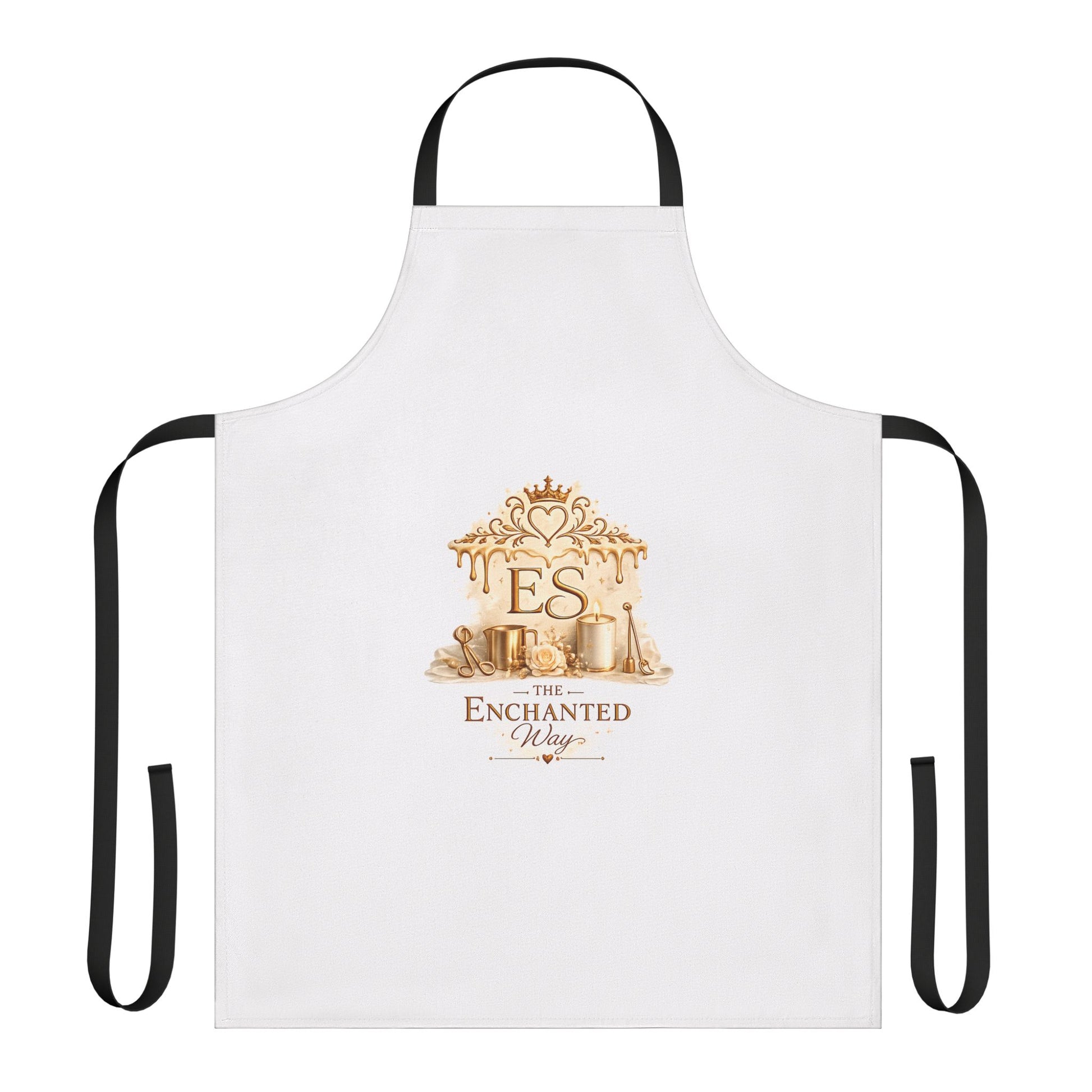 Enchanted Sweets Baking Apron — Gold Crown Pastry Chef Apron.