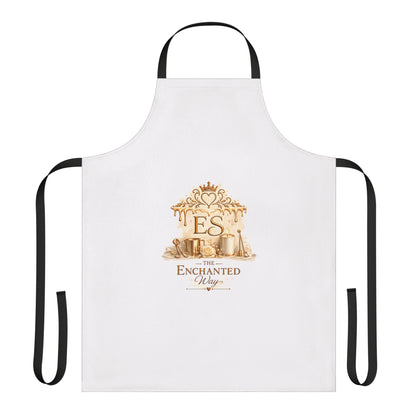 Enchanted Sweets Baking Apron — Gold Crown Pastry Chef Apron.