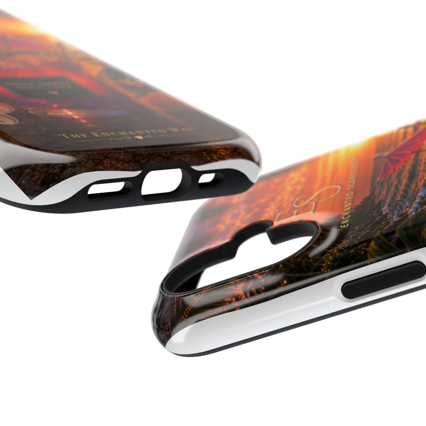 Tropical Sunset Phone Case — Impact-Resistant Beach Candle Design