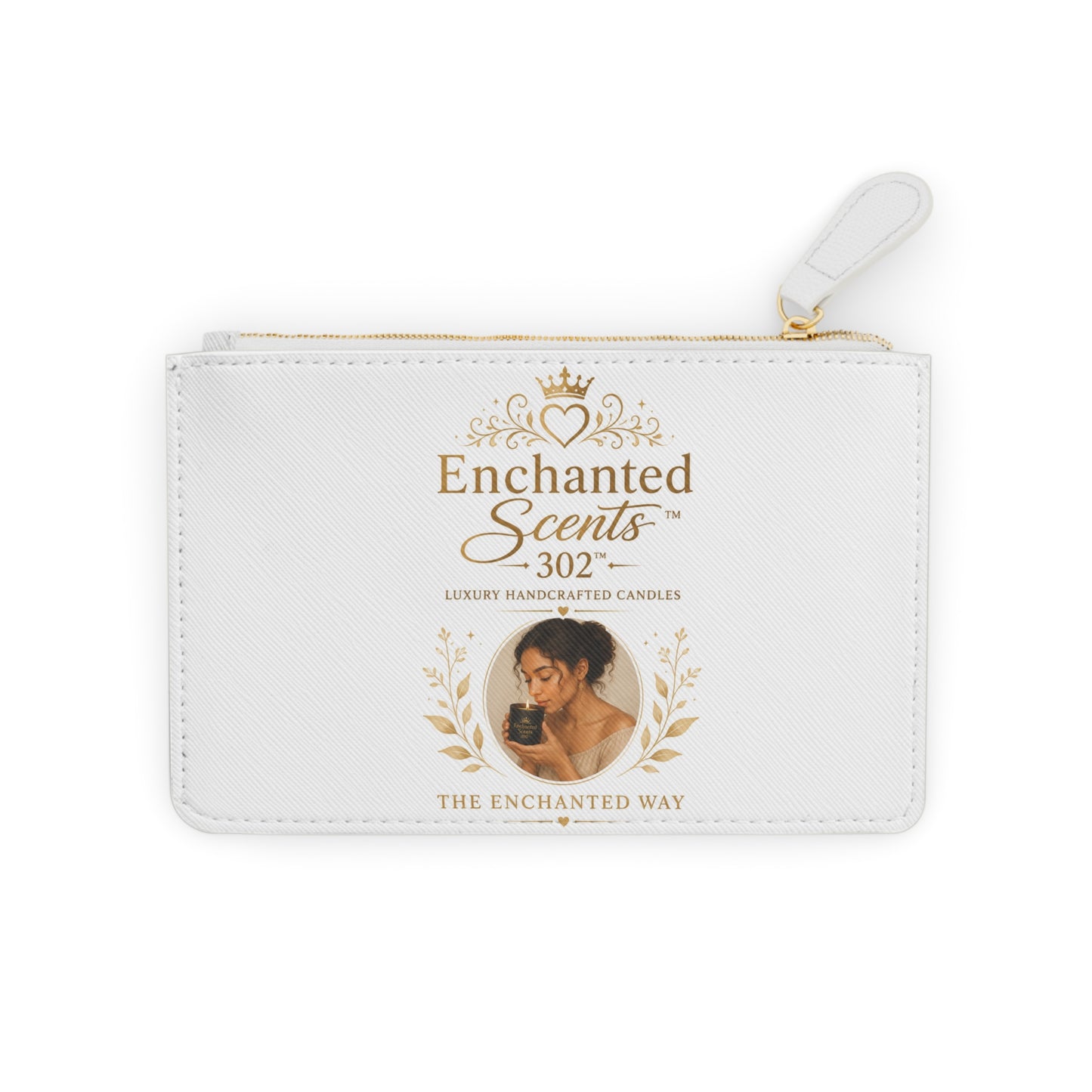 Mini Clutch Bag — Enchanted Scents Logo Cosmetic Pouch (Luxury Candle Brand)