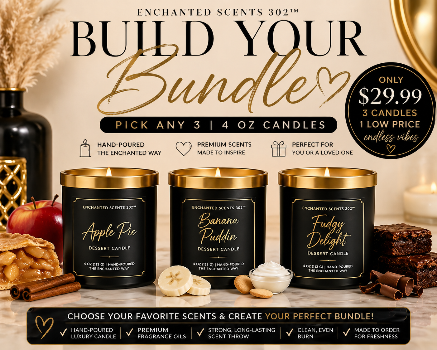 Mini Candle Bundle – Build Your Own 3 Pack