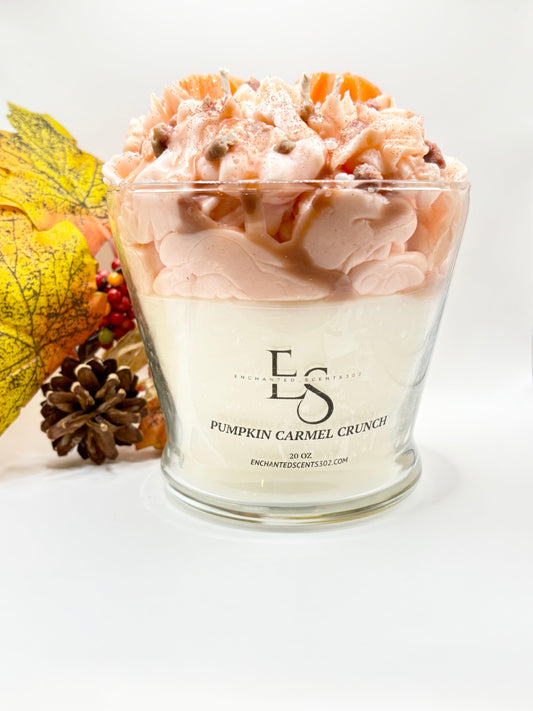 PUMPKIN CARMEL CRUNCH CANDLE.