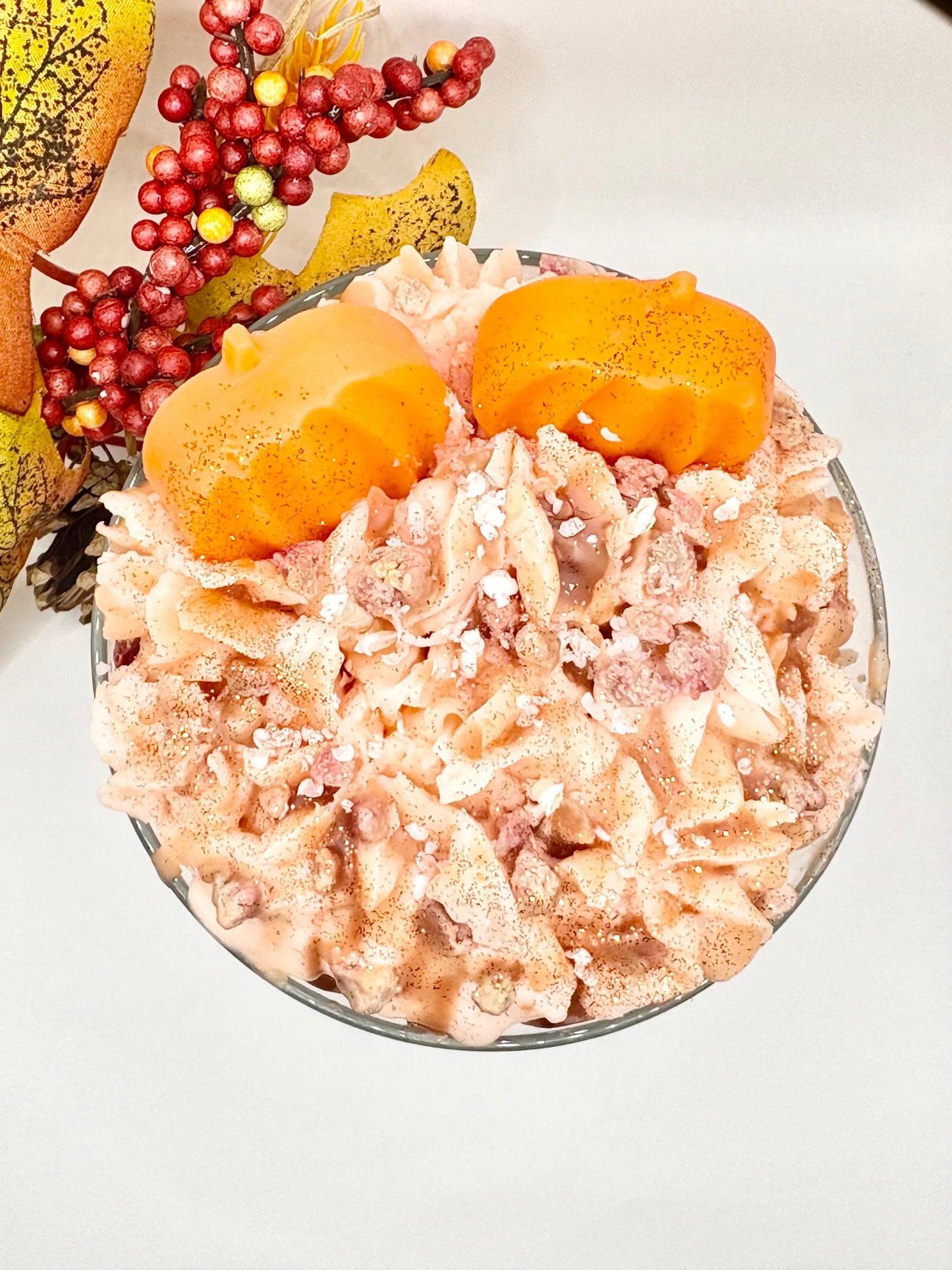 PUMPKIN CARMEL CRUNCH CANDLE.