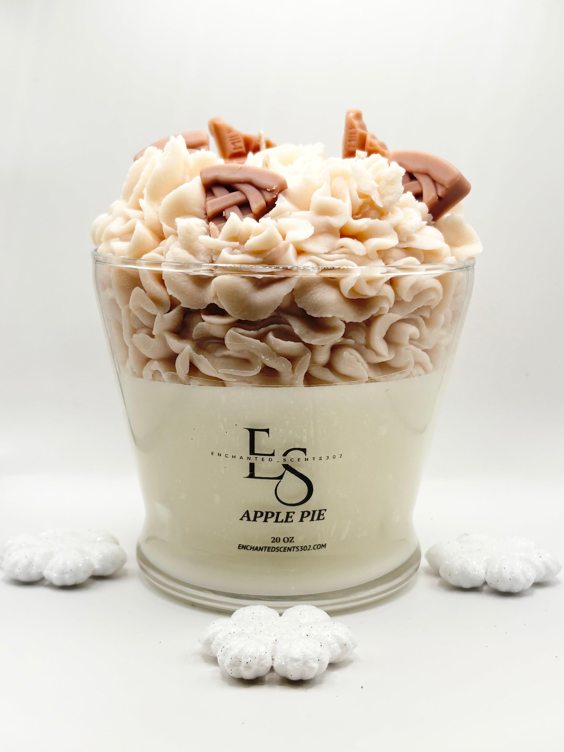 handcrafted apple pie dessert candle