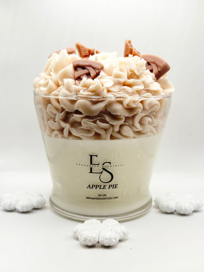 handcrafted apple pie dessert candle