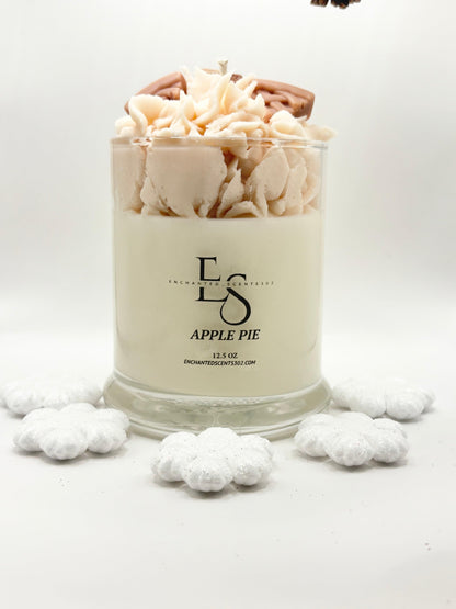 handcrafted apple pie dessert candle