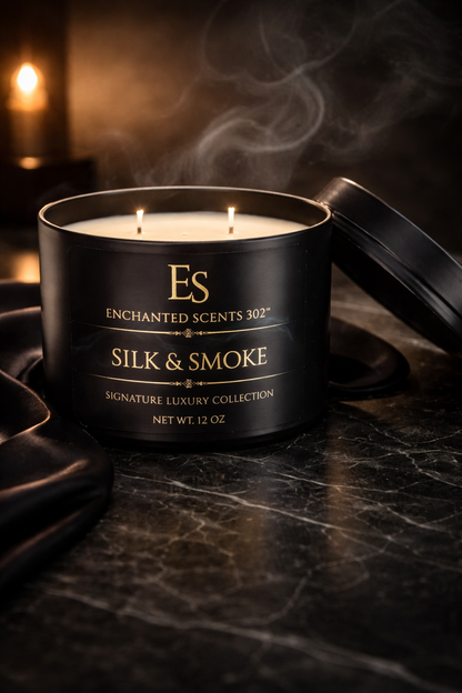 Silk & Smoke Handcrafted Luxury Scented Candle