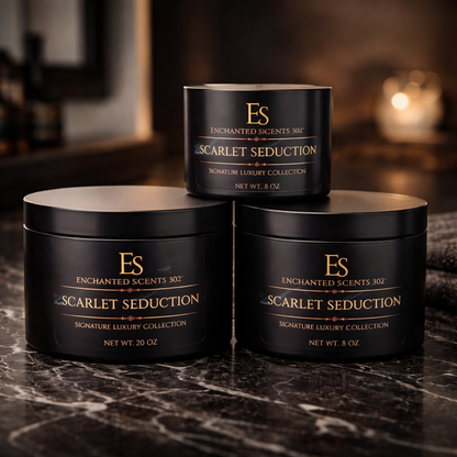 Scarlet Seduction Handcrafted Luxury Candle 4oz (Bundle Only).