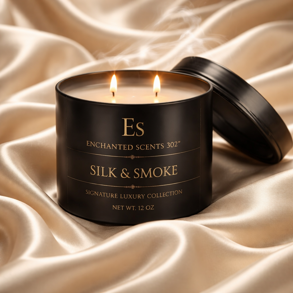 Silk & Smoke Handcrafted Luxury Scented Candle
