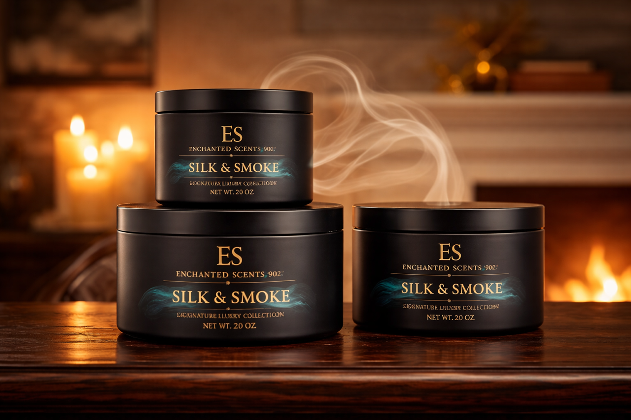 Silk & Smoke Handcrafted Luxury Scented Candle