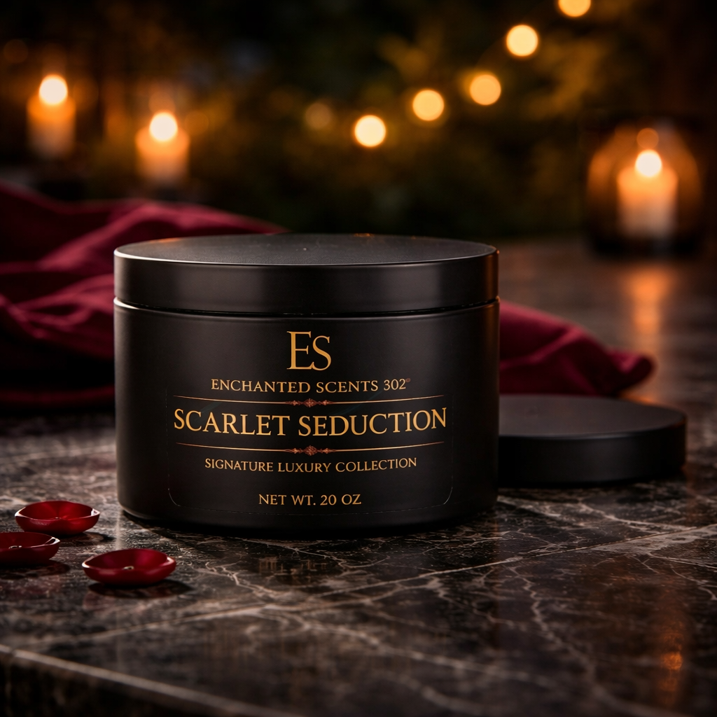 Scarlet Seduction Handcrafted Luxury Candle 4oz (Bundle Only).