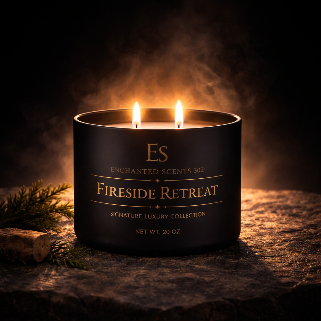 FIRESIDE RETREAT – Handcrafted Luxury Candle