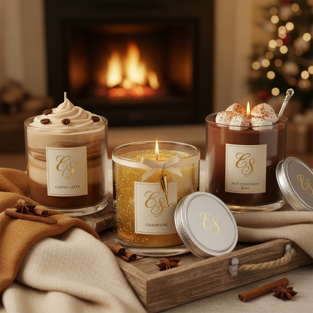 Drink candles with ES Logo